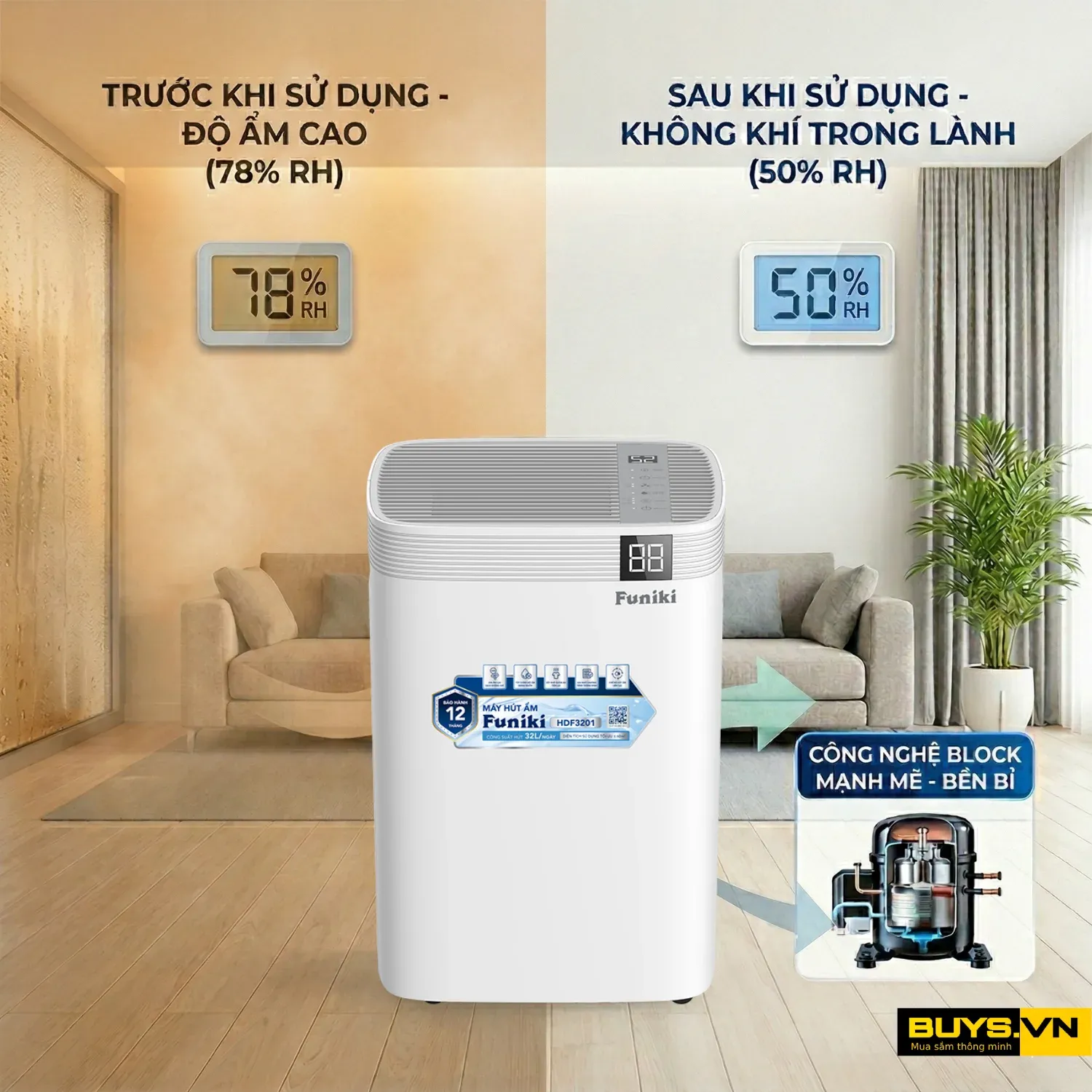 MAY HUT AM FUNIKI HDF3201 Buys.vn 1 040b1745