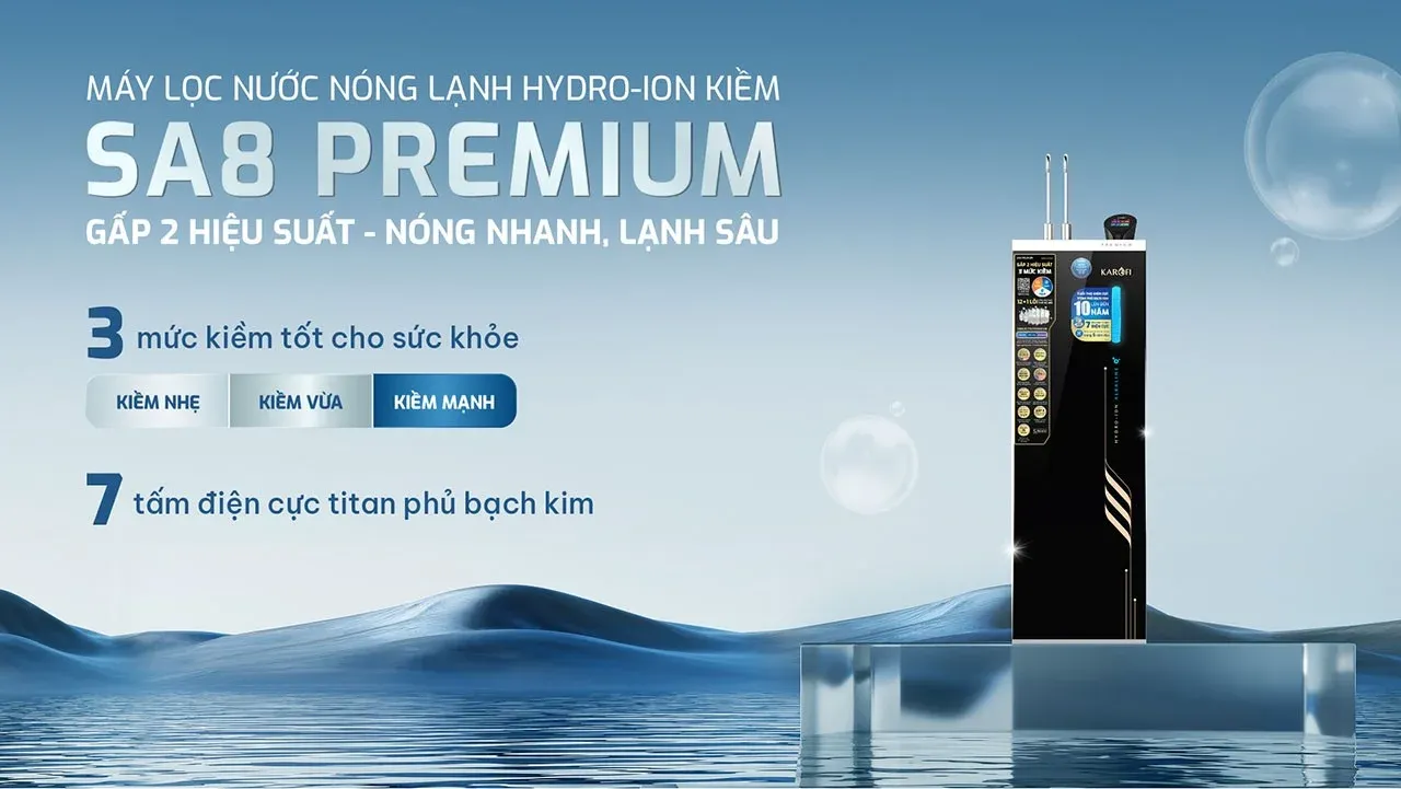 May Loc Nuoc Nong Lanh Hydro Ion Kiem Karofi SA8 PREMIUM Buys.vn 18 05d2186c