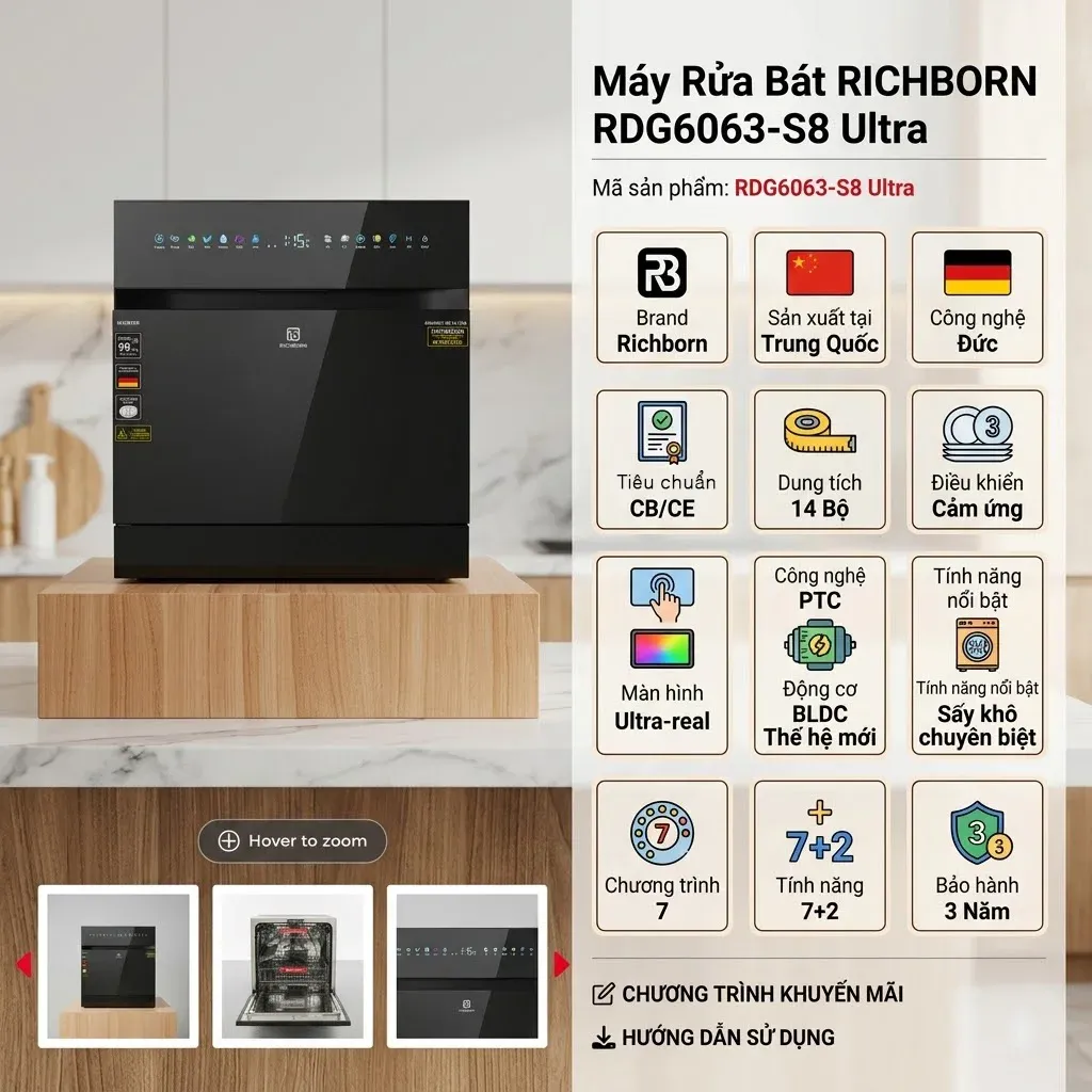 May Rua Bat RICHBORN RDG6063 S8 Ultra 2 1 0b840ee7