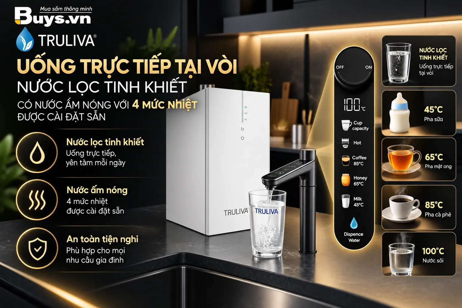May Loc Nuoc Am Tu Bep Truliva Eco 600G HOT Buys.vn 7 7598f81b