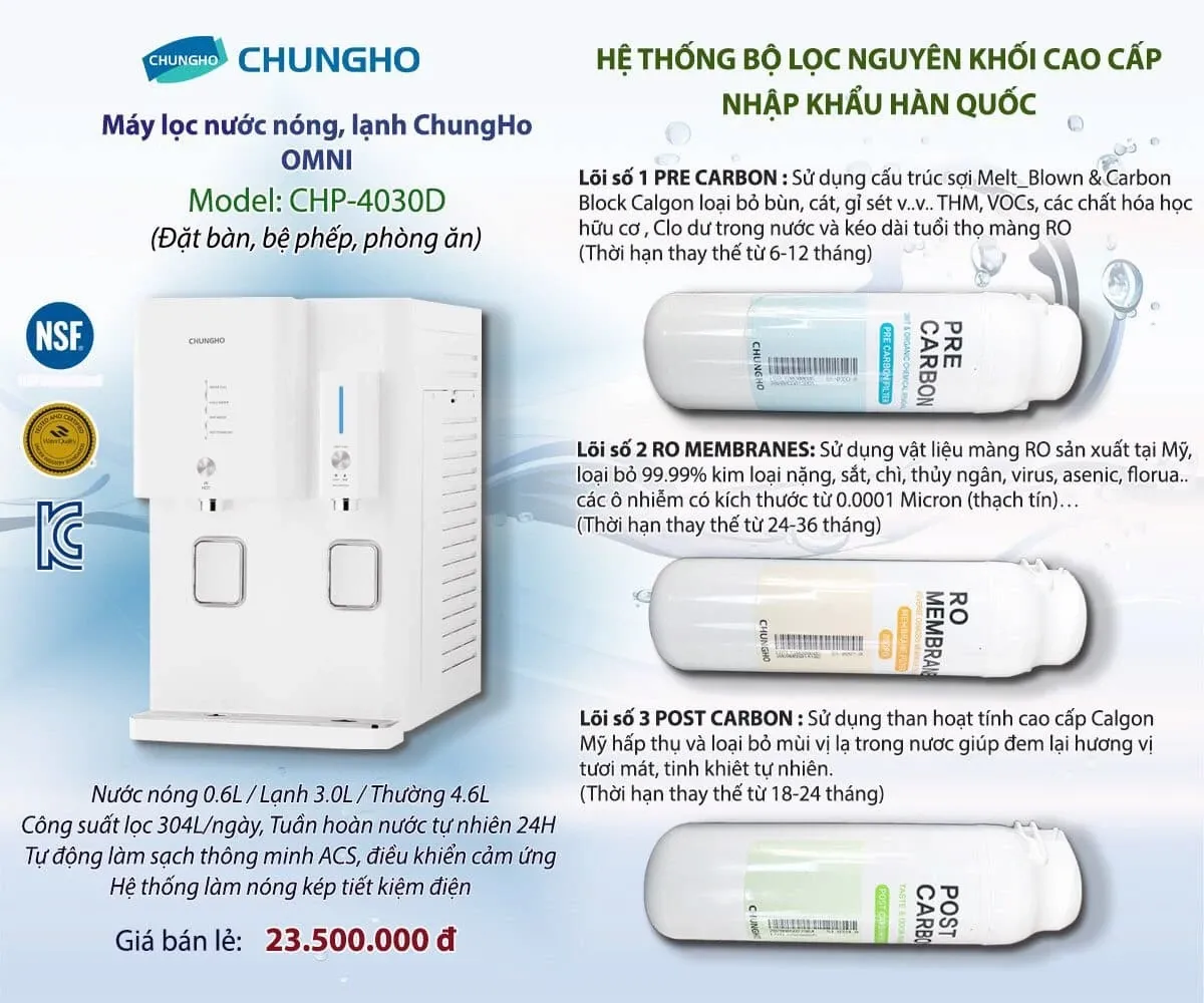 MAY LOC NUOC CHUNGHO CHP 4030D af0fce9b