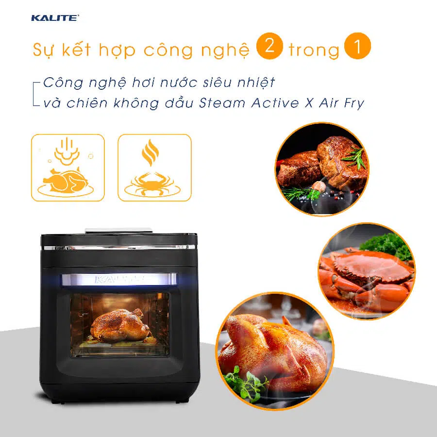 Noi chien khong dau Kalite Steam X 8