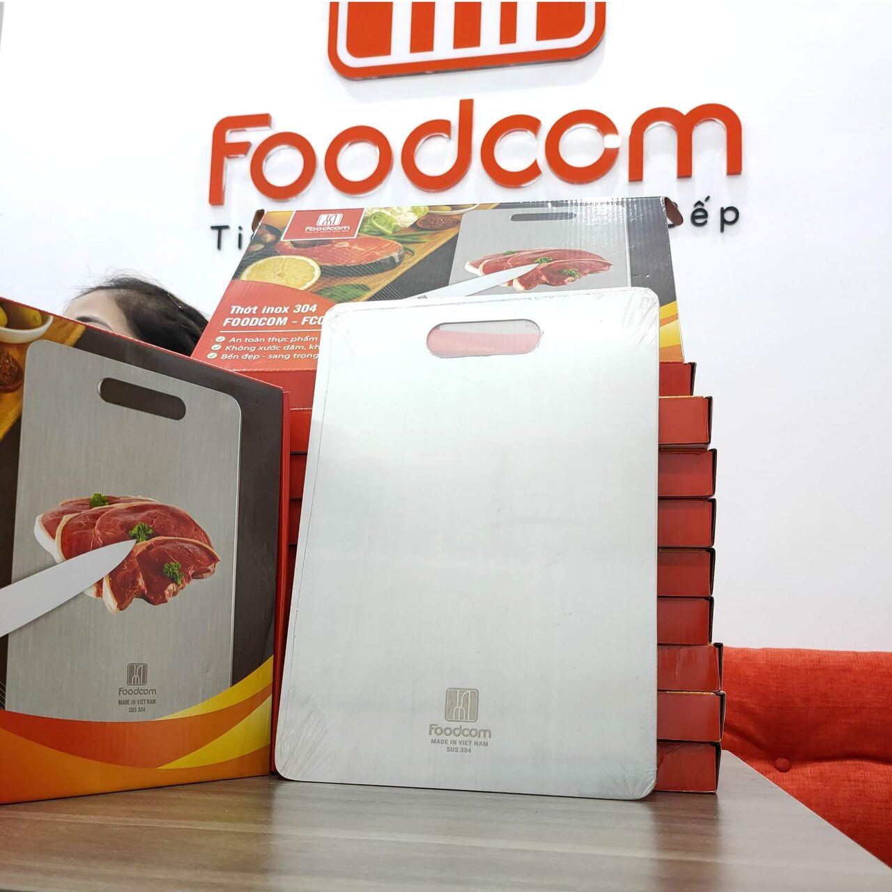 Thớt inox 304 Foodcom1
