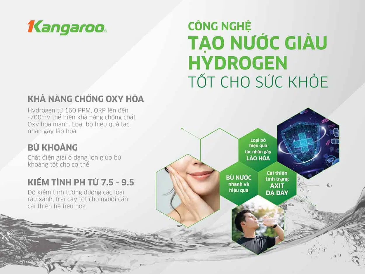 May loc nuoc Kangaroo Hydrogen Slim nong lanh KG10A9S 1