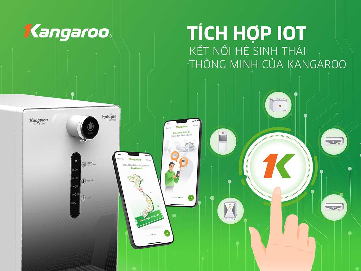 May loc nuoc Kangaroo Hydrogen ion kiem KG100HED IOT 2