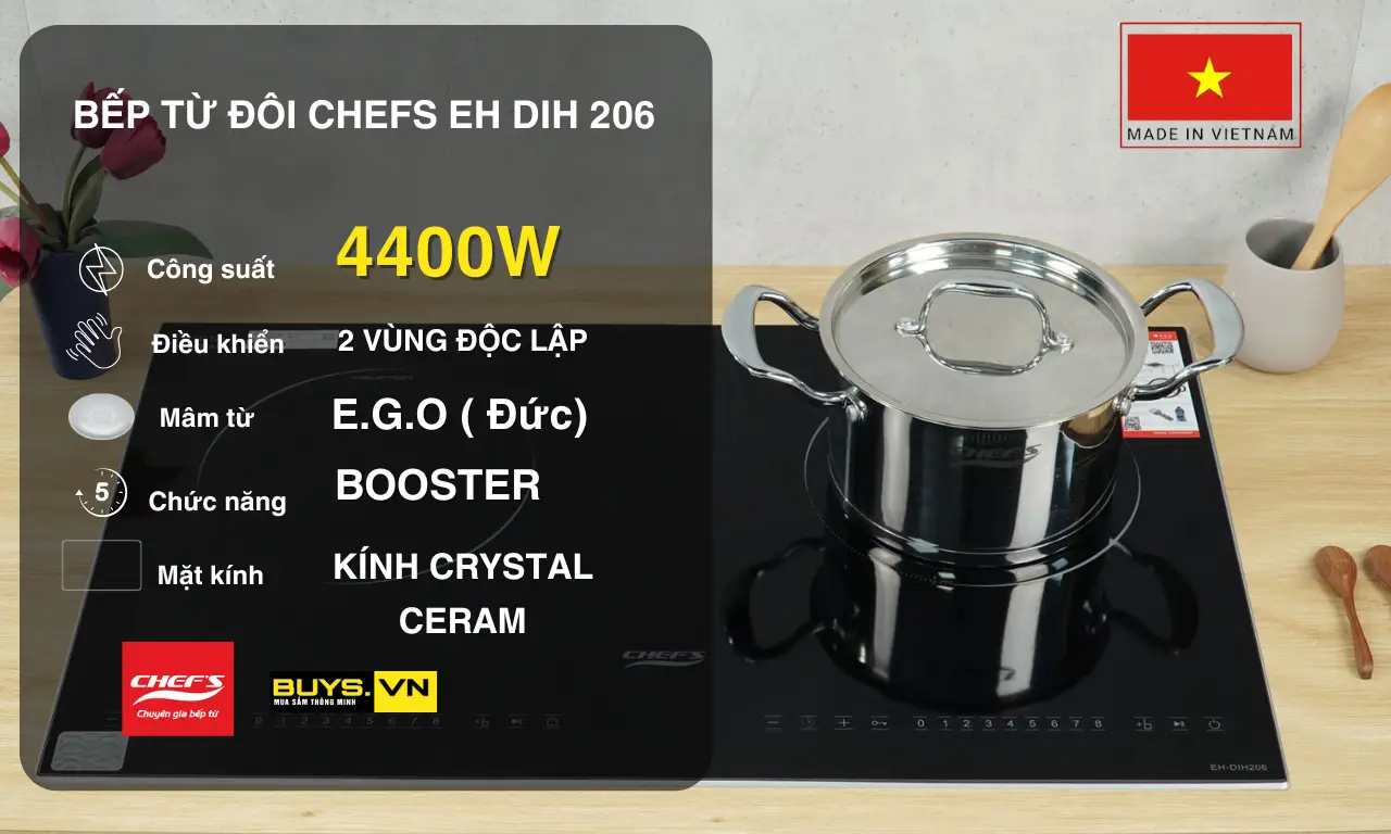 Bếp từ Chefs EH DIH206 - thông tin sản phẩm 