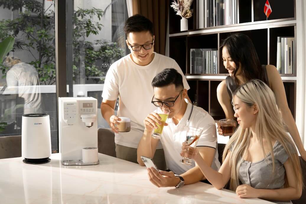 Máy lọc nước đặt bàn Electela E8W thiết kế