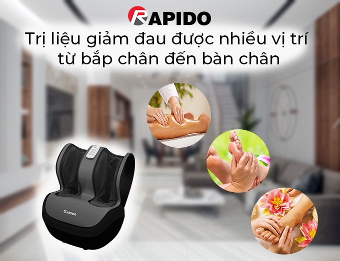 Công nghệ gia nhiệt bằng sợi thủy tinh cacbon kết hợp hệ thống túi khí và con lăn 3D giúp massage đúng huyệt đạo, tăng cường lưu thông khí huyết