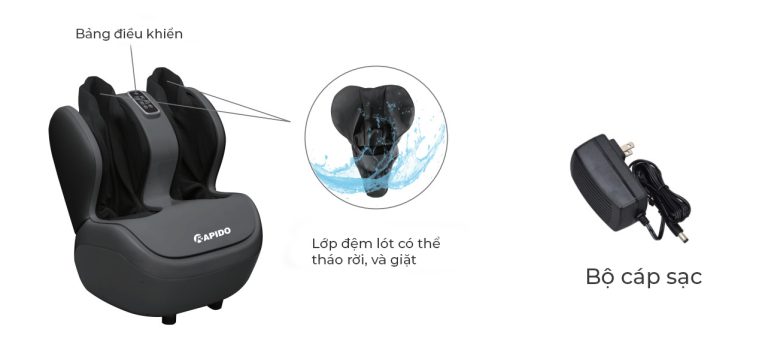 Phần vải bên trong máy có thể tháo rời, vệ sinh dễ dàng