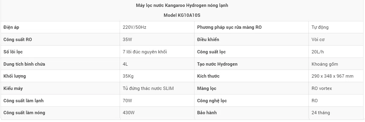 May loc nuoc Kangaroo Hydrogen nong lanh KG10A10S DIEN MAY IBUYS6