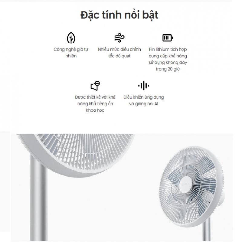 Quạt điện thông minh Xiaomi SmartMi Fan 2S