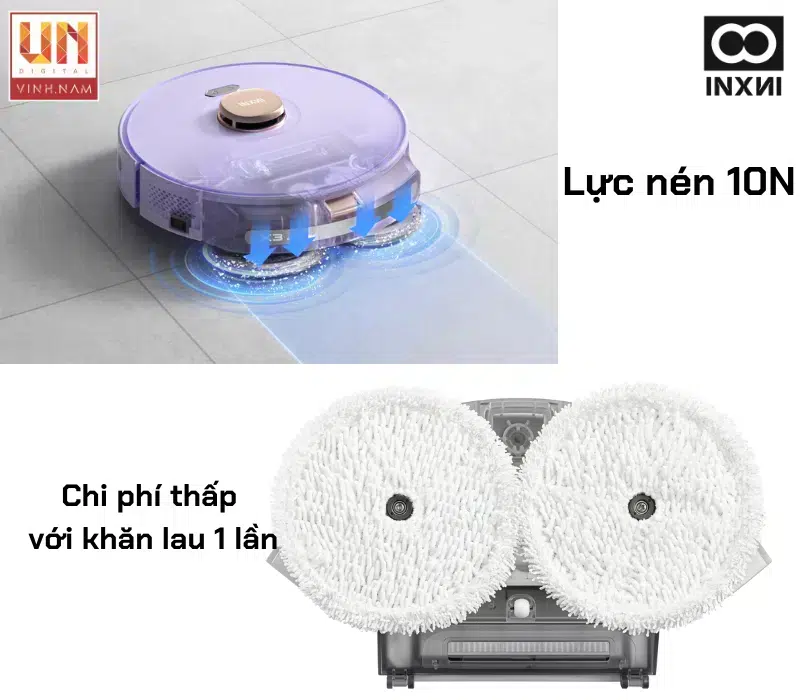 Robot hút bụi lau xoay INXNI X3