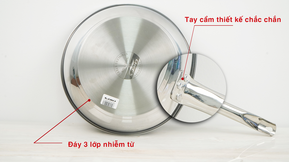 CHẢO TỪ 3 LỚP CHEFS EH-FRY280- 28CM - ĐIỆN MÁY IBUYS