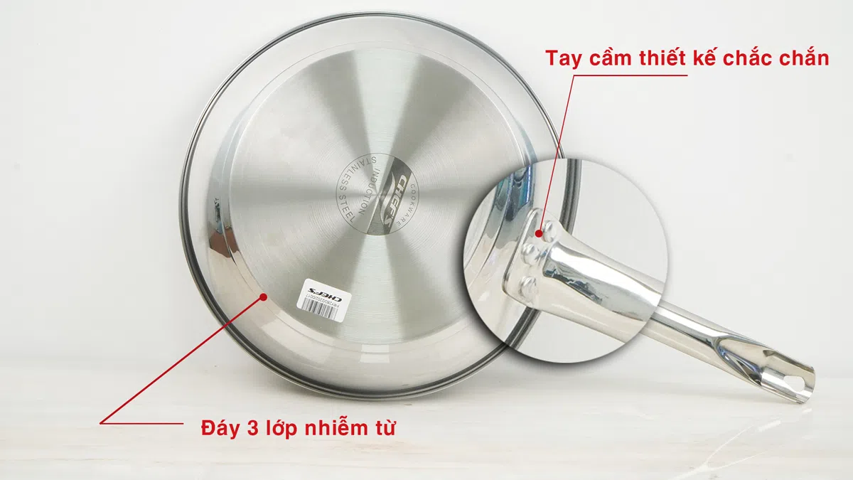 CHẢO TỪ 3 LỚP CHEFS EH-FRY280- 28CM - ĐIỆN MÁY IBUYS