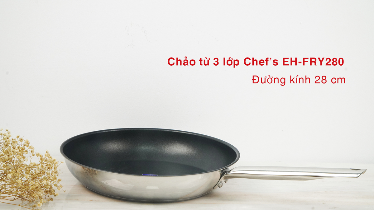 CHẢO TỪ 3 LỚP CHEFS EH-FRY280- 28CM - ĐIỆN MÁY IBUYS