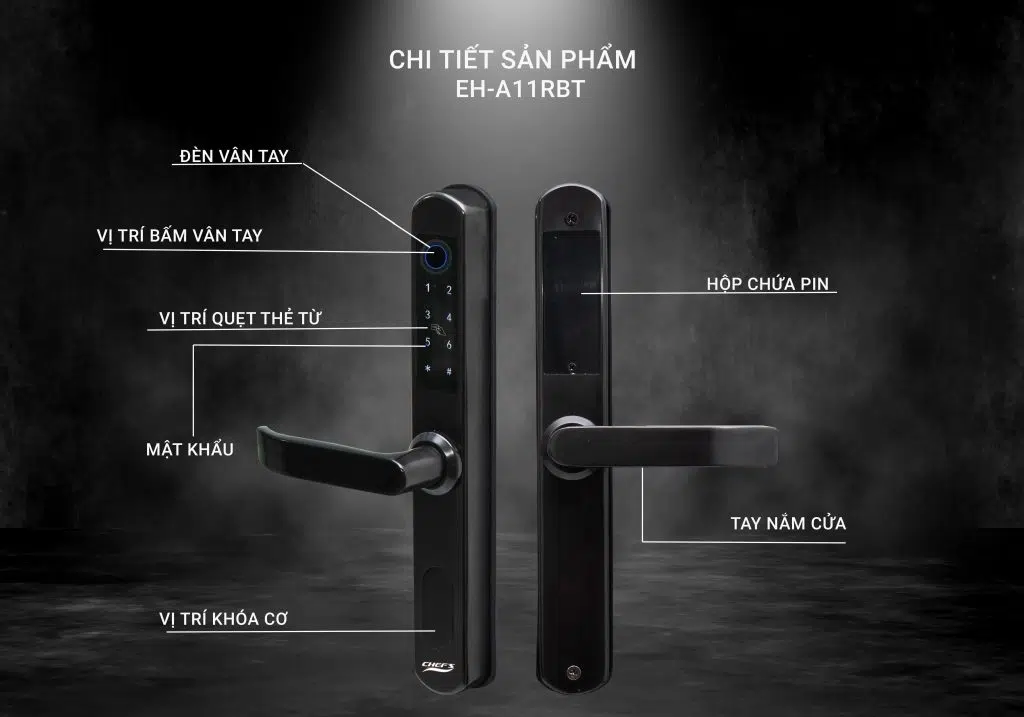 Khoá vân tay CHEFS EH-A11RBT-ĐIỆN MÁY IBUYS
