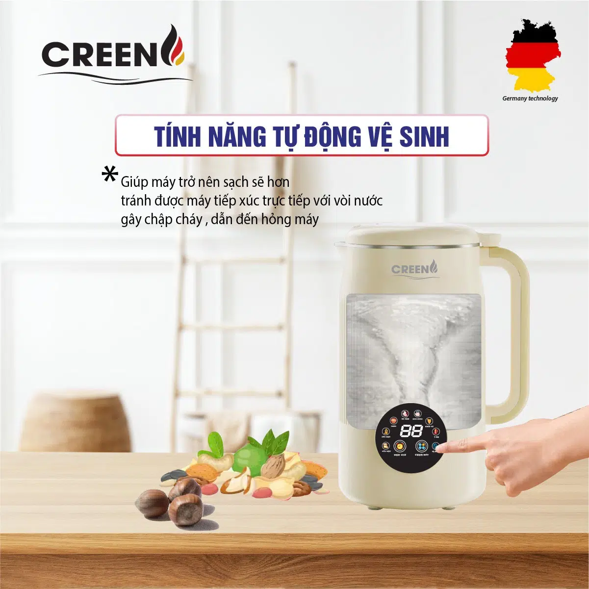 MÁY LÀM SỮA HẠT CREEN CR-1000 PLUS
