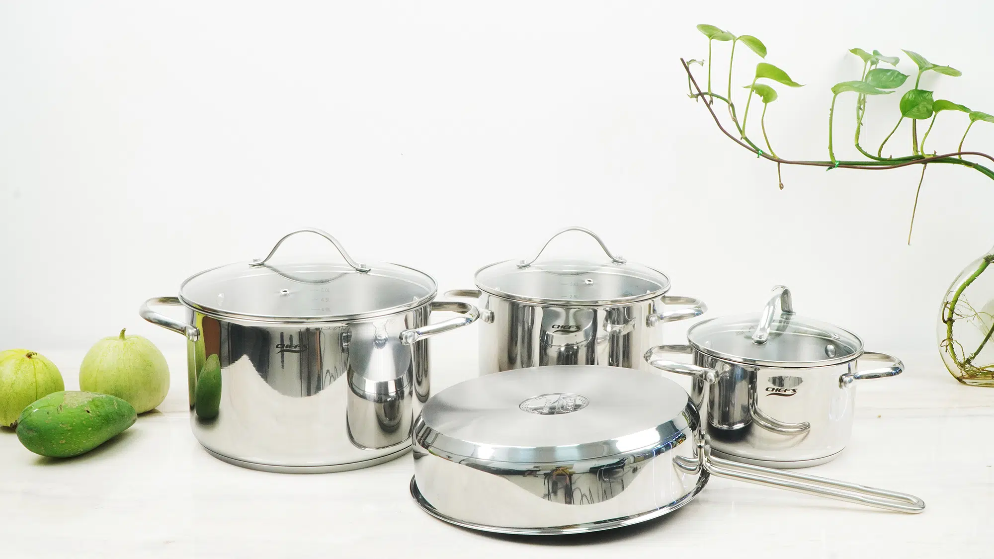 BỘ NỒI TỪ CHEFS EH-CW4430 4 MÓN-ĐIỆN MÁY IBUYS