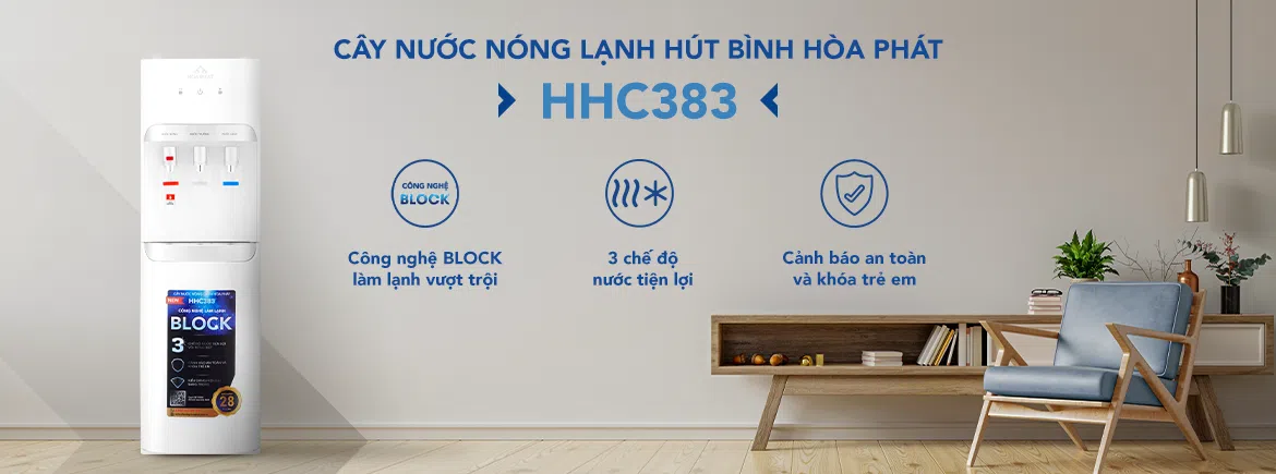 CÂY NƯỚC NÓNG LẠNH HÚT BÌNH HÒA PHÁT HHC383-ĐIỆN MÁY BUYS