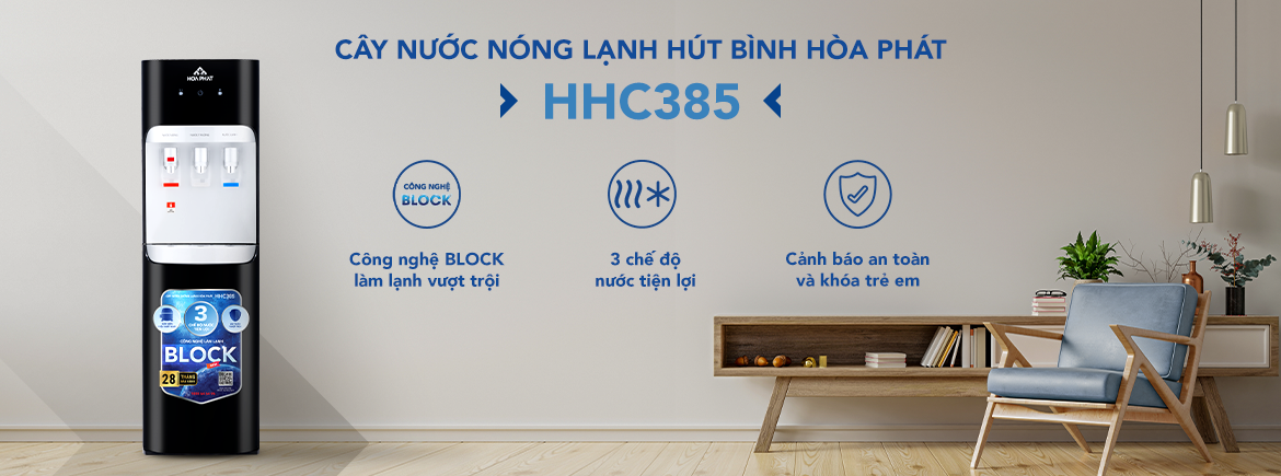 CÂY NƯỚC NÓNG LẠNH HÚT BÌNH HÒA PHÁT HHC385-ĐIỆN MÁY BUYS
