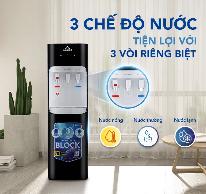 CÂY NƯỚC NÓNG LẠNH HÚT BÌNH HÒA PHÁT HHC385-ĐIỆN MÁY BUYS