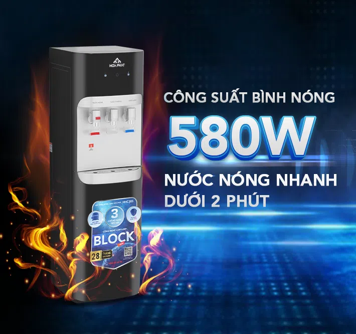 CÂY NƯỚC NÓNG LẠNH HÚT BÌNH HÒA PHÁT HHC385-ĐIỆN MÁY BUYS