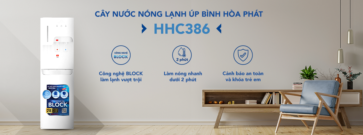 CÂY NƯỚC NÓNG LẠNH HÚT BÌNH HÒA PHÁT HHC386-ĐIỆN MÁY BUYS