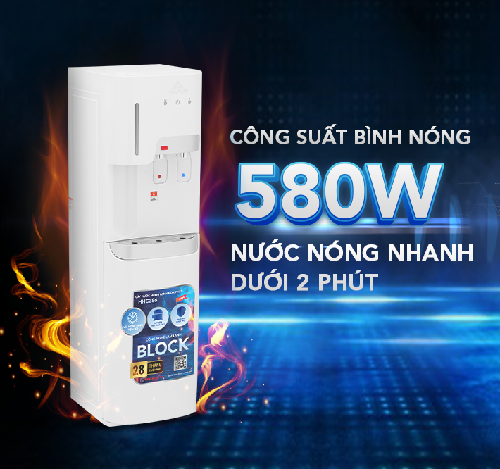 CÂY NƯỚC NÓNG LẠNH HÚT BÌNH HÒA PHÁT HHC386-ĐIỆN MÁY BUYS