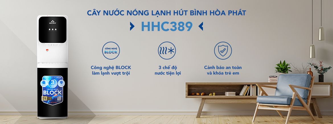 CÂY NƯỚC NÓNG LẠNH HÚT BÌNH HÒA PHÁT HHC389-ĐIỆN MÁY BUYS