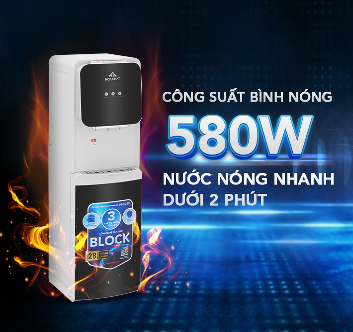 CÂY NƯỚC NÓNG LẠNH HÚT BÌNH HÒA PHÁT HHC389-ĐIỆN MÁY BUYS