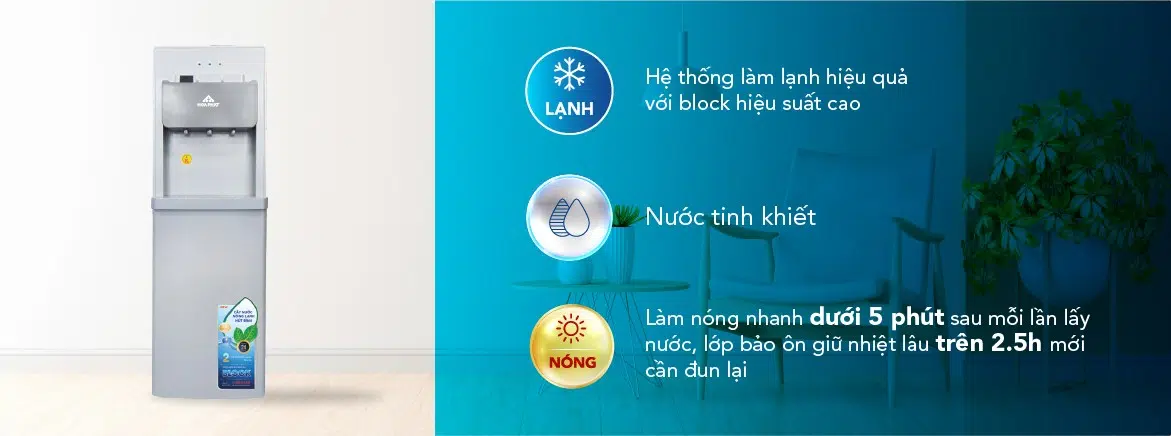 CÂY NƯỚC NÓNG LẠNH HÚT BÌNH HÒA PHÁT HWP B1CJ - ĐIỆN MÁY BUYS