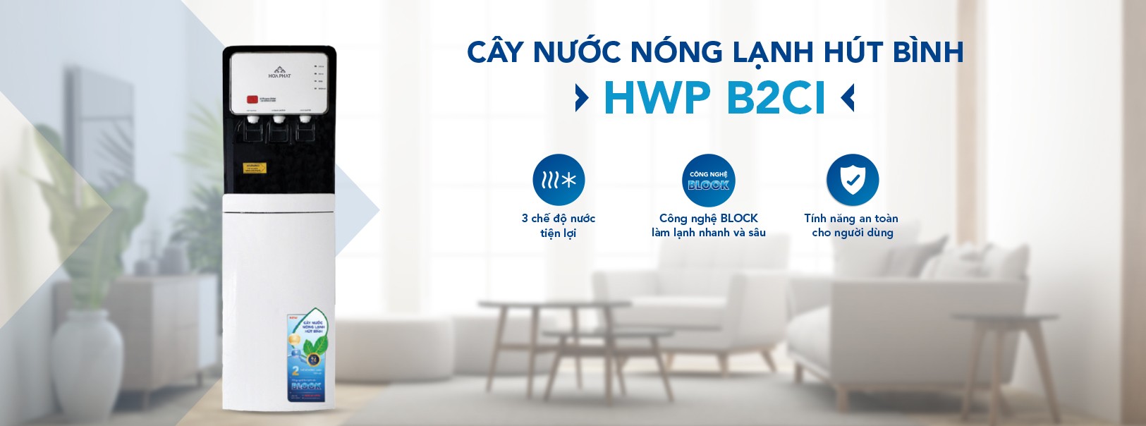 ÂY NƯỚC NÓNG LẠNH HÚT BÌNH HÒA PHÁT HWP B2CI-ĐIỆN MÁY BUYS