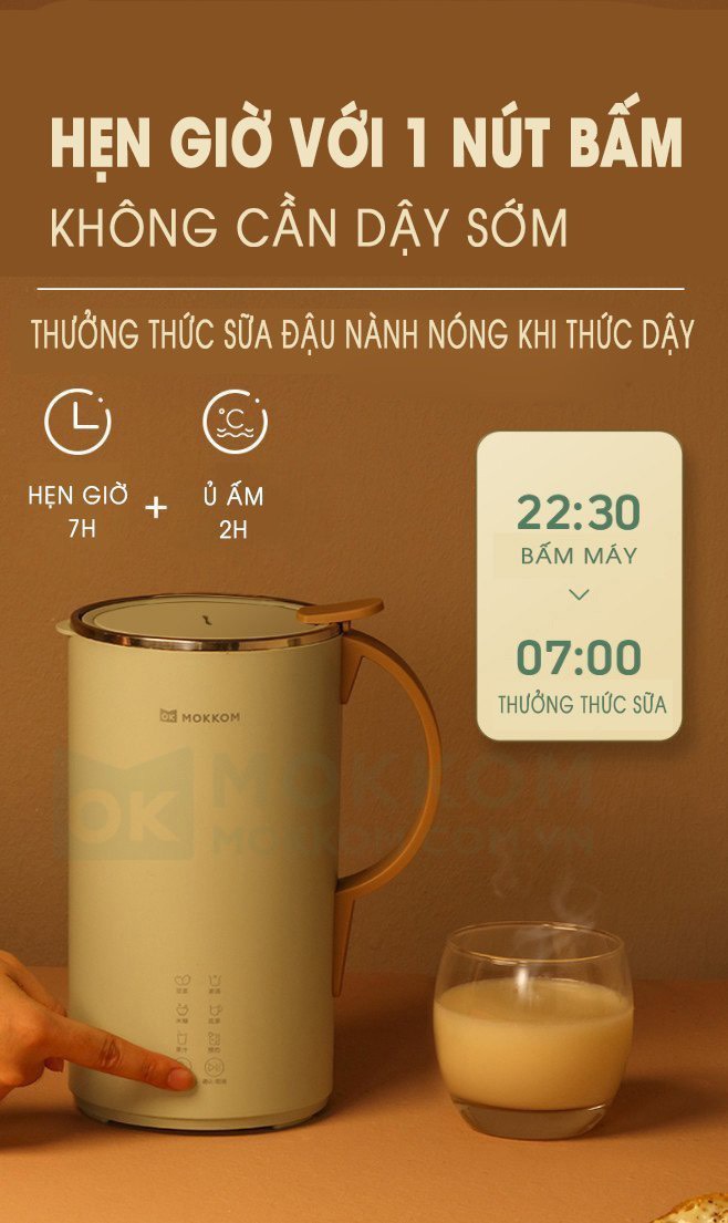 Máy làm sữa hạt Mokkom 600ml