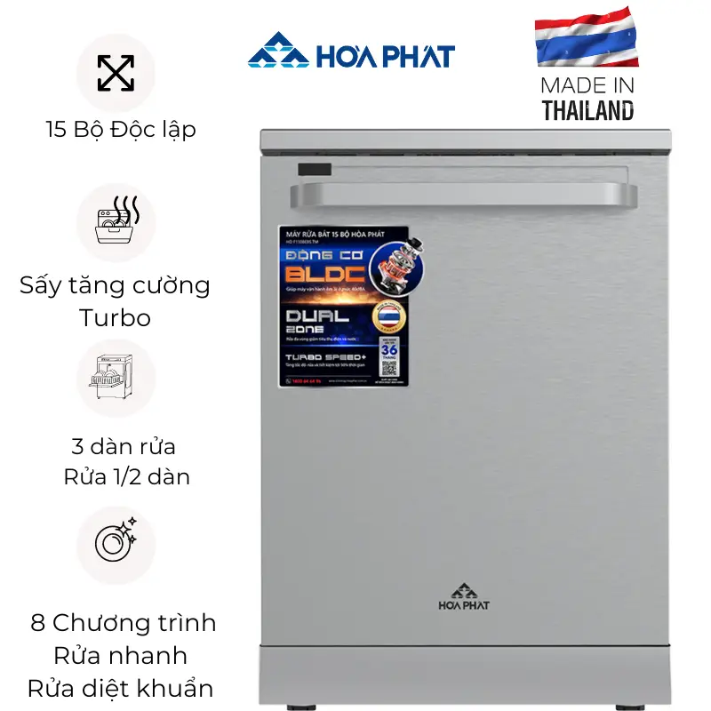 Máy rửa bát Hòa Phát HD F1508EBS.TM - ảnh đại diện