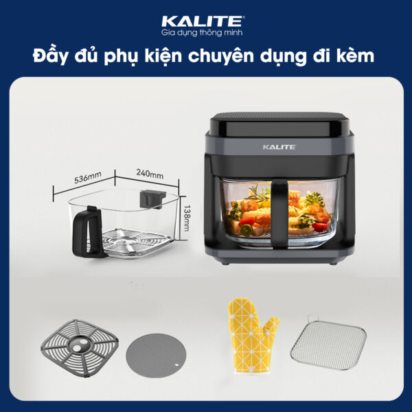 NỒI CHIÊN KHÔNG DẦU KALITE KL6000 6 LÍT -ĐIỆN MÁY BUYS