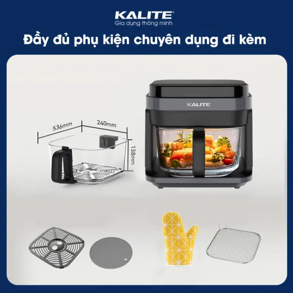 NỒI CHIÊN KHÔNG DẦU KALITE KL6000 6 LÍT -ĐIỆN MÁY BUYS
