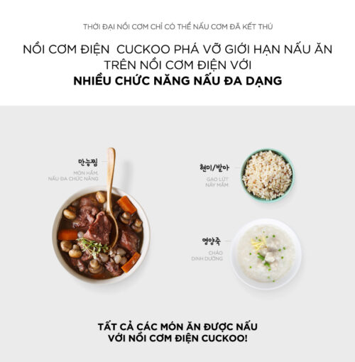 Nồi cơm áp suất cao tần Cuckoo 1.8 lít CRP-HUS1000F