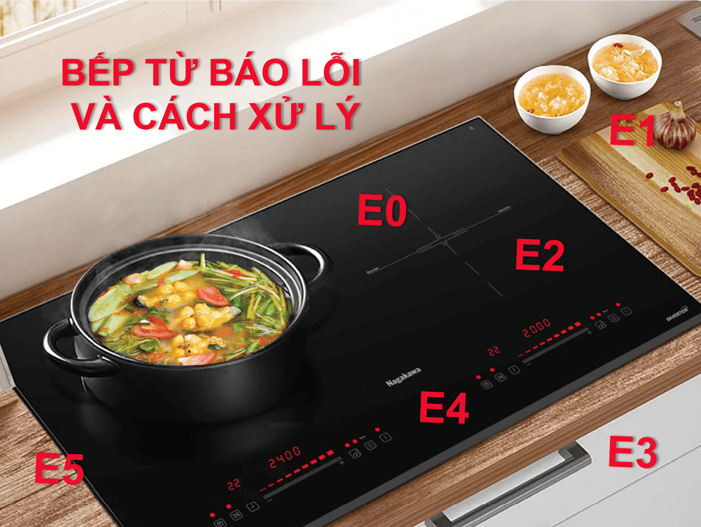 Bếp Từ Báo Lỗi E0 E1 E2 E3 E4 E5 Và Cách Xử Lý đơn Giản