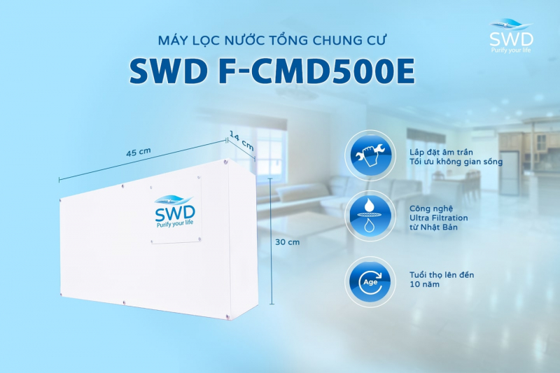 Hệ Thống Lọc Tổng Đầu Nguồn Gia Đình SWD F-CMD500E