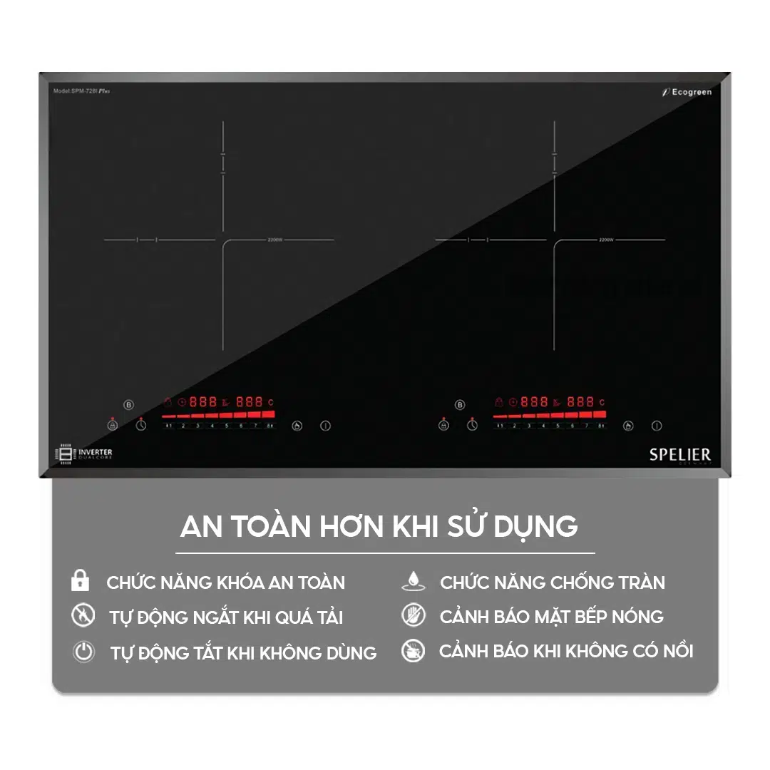 Bếp từ đôi Spelier SPM 728I Plus