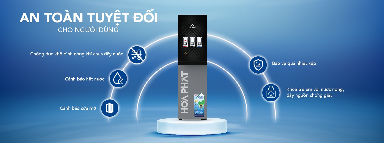 CÂY NƯỚC NÓNG LẠNH HÚT BÌNH HÒA PHÁT HWP BS1A - ĐIỆN MÁY BUYS