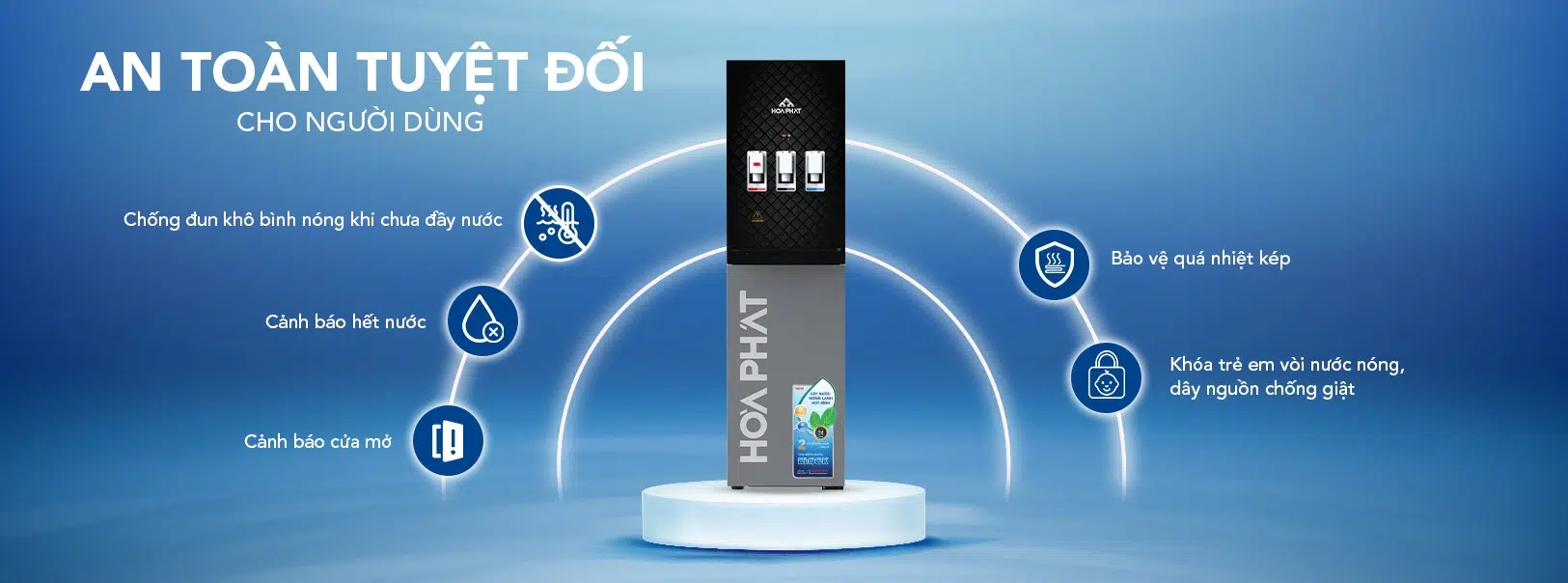 CÂY NƯỚC NÓNG LẠNH HÚT BÌNH HÒA PHÁT HWP BS1A - ĐIỆN MÁY BUYS