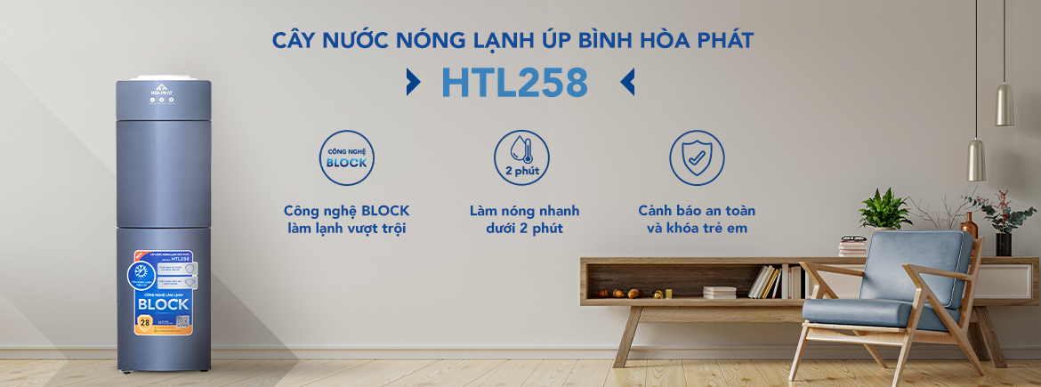 CÂY NƯỚC NÓNG LẠNH ÚP BÌNH HÒA PHÁT HTL258 - ĐIỆN MÁY BUYS