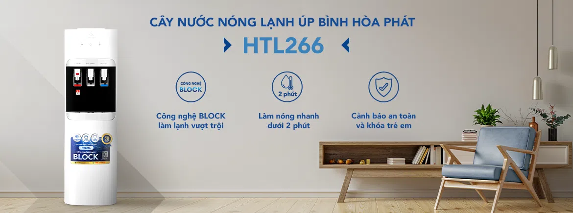 CÂY NƯỚC NÓNG LẠNH ÚP BÌNH HÒA PHÁT HTL266 - ĐIỆN MÁY BUYS