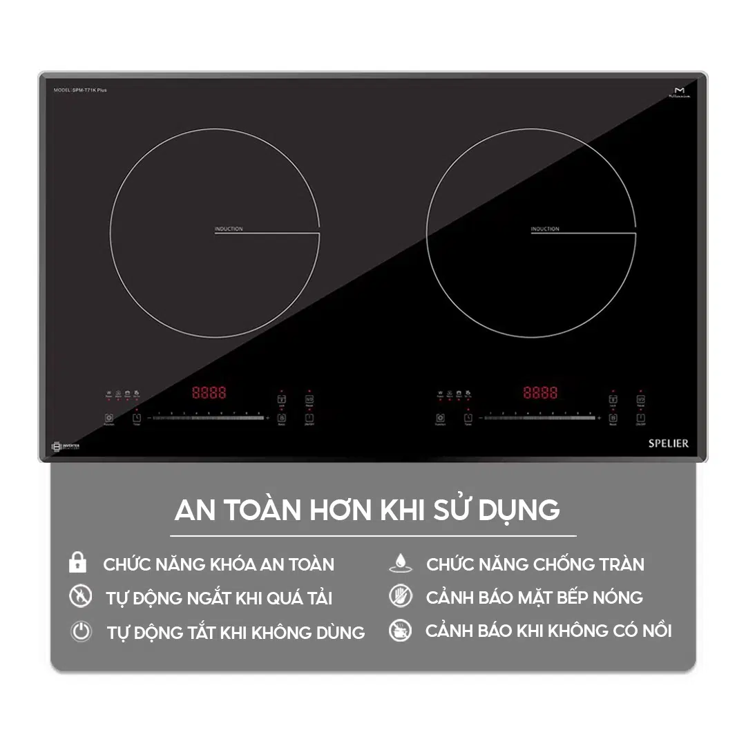 Bếp từ đôi Spelier SPM T71K Plus