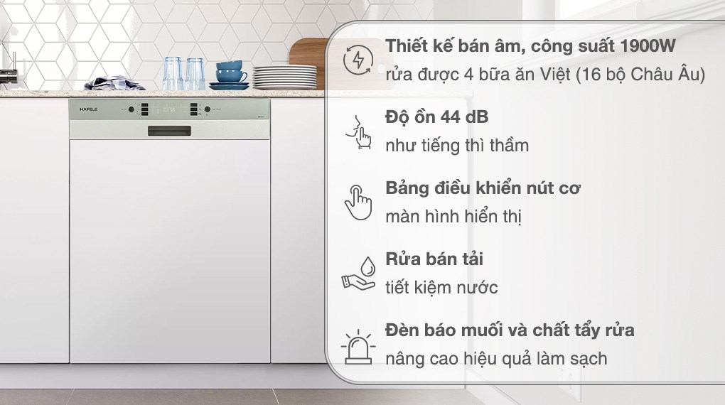 Máy rửa bát Hafele HDW-HI60C (533.23.120)