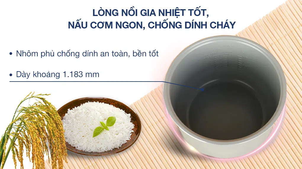 Nồi cơm điện Panasonic KS-COM183MV-WH