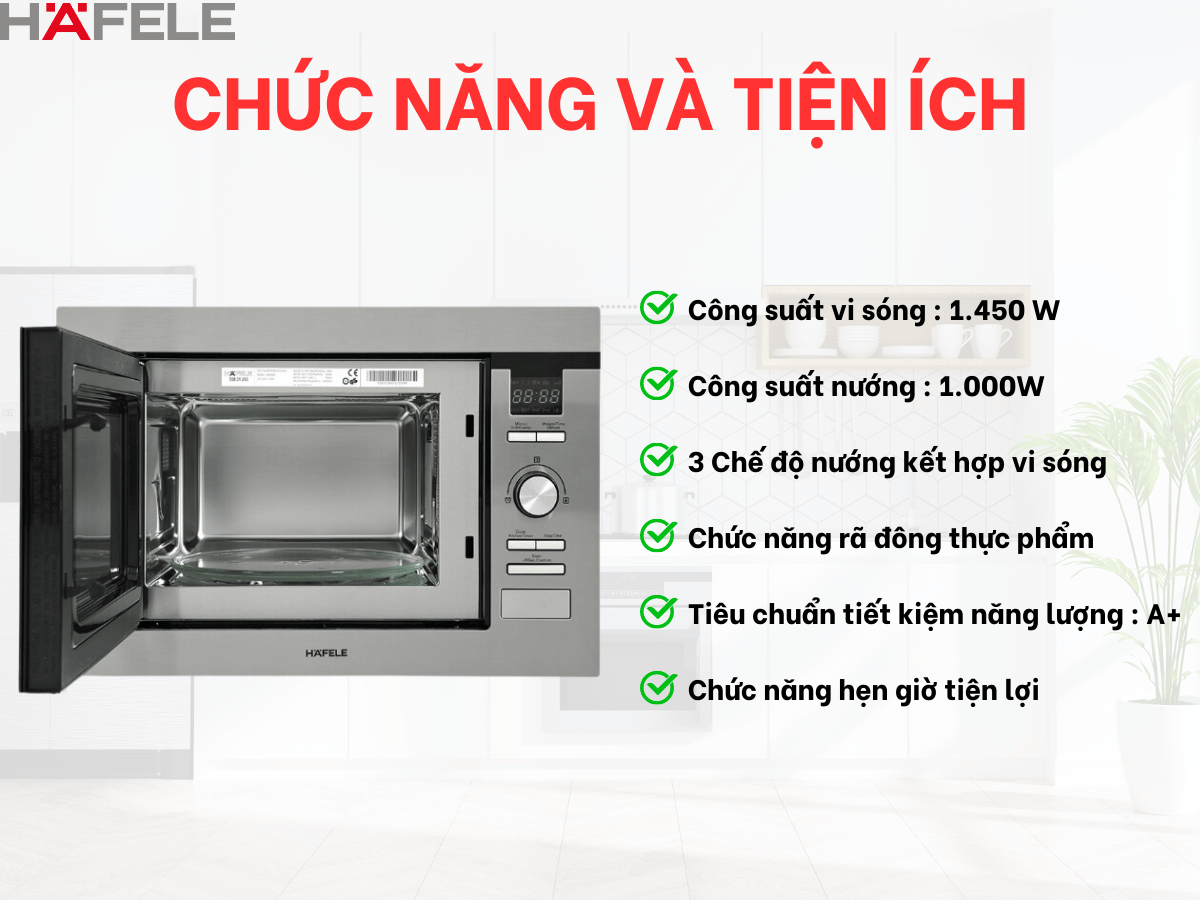 Lò vi sóng Hafele HM-B38D (538.31.200)
