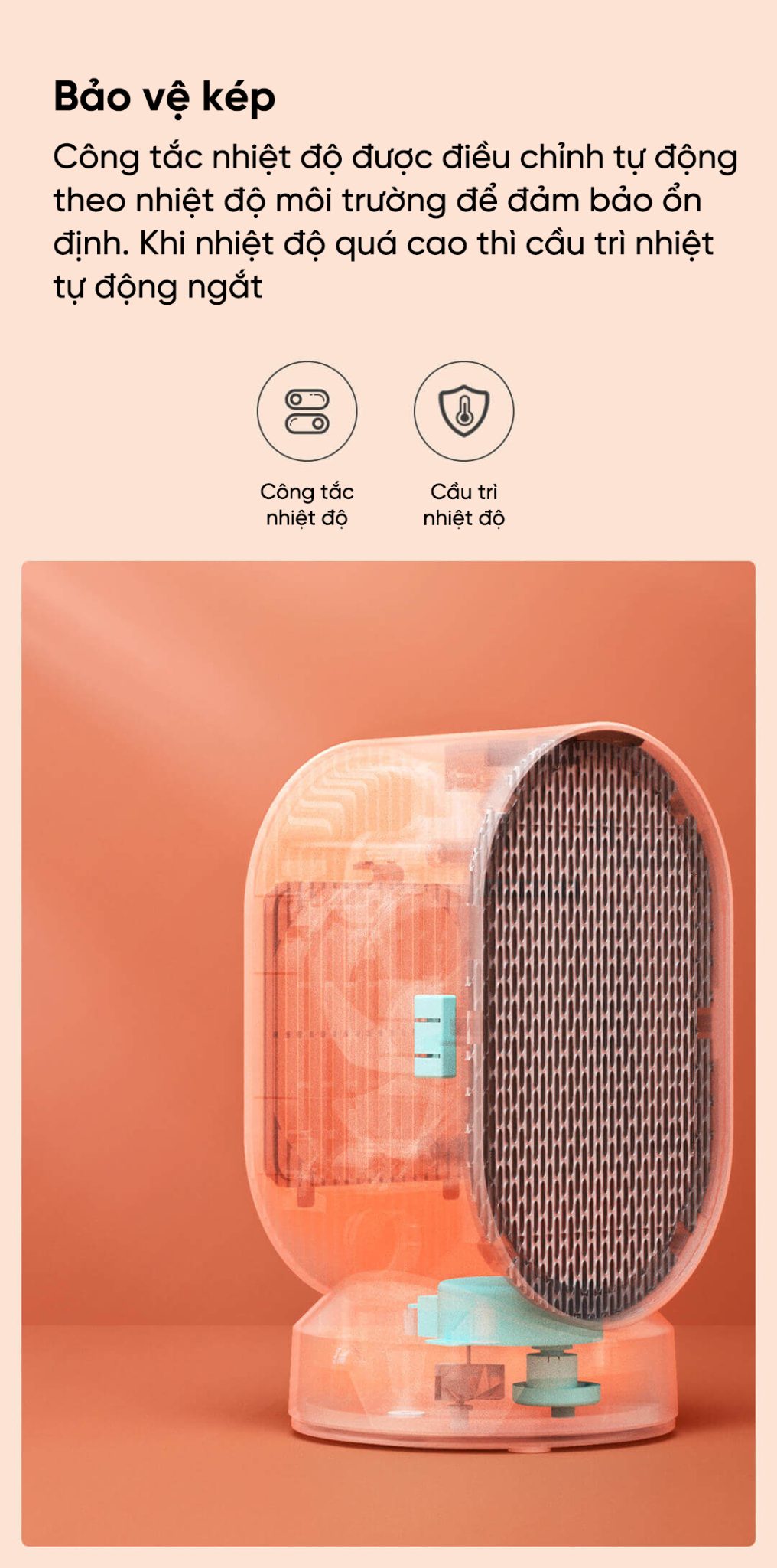 Quạt sưởi mini Xiaomi DOUHE DH-QN04