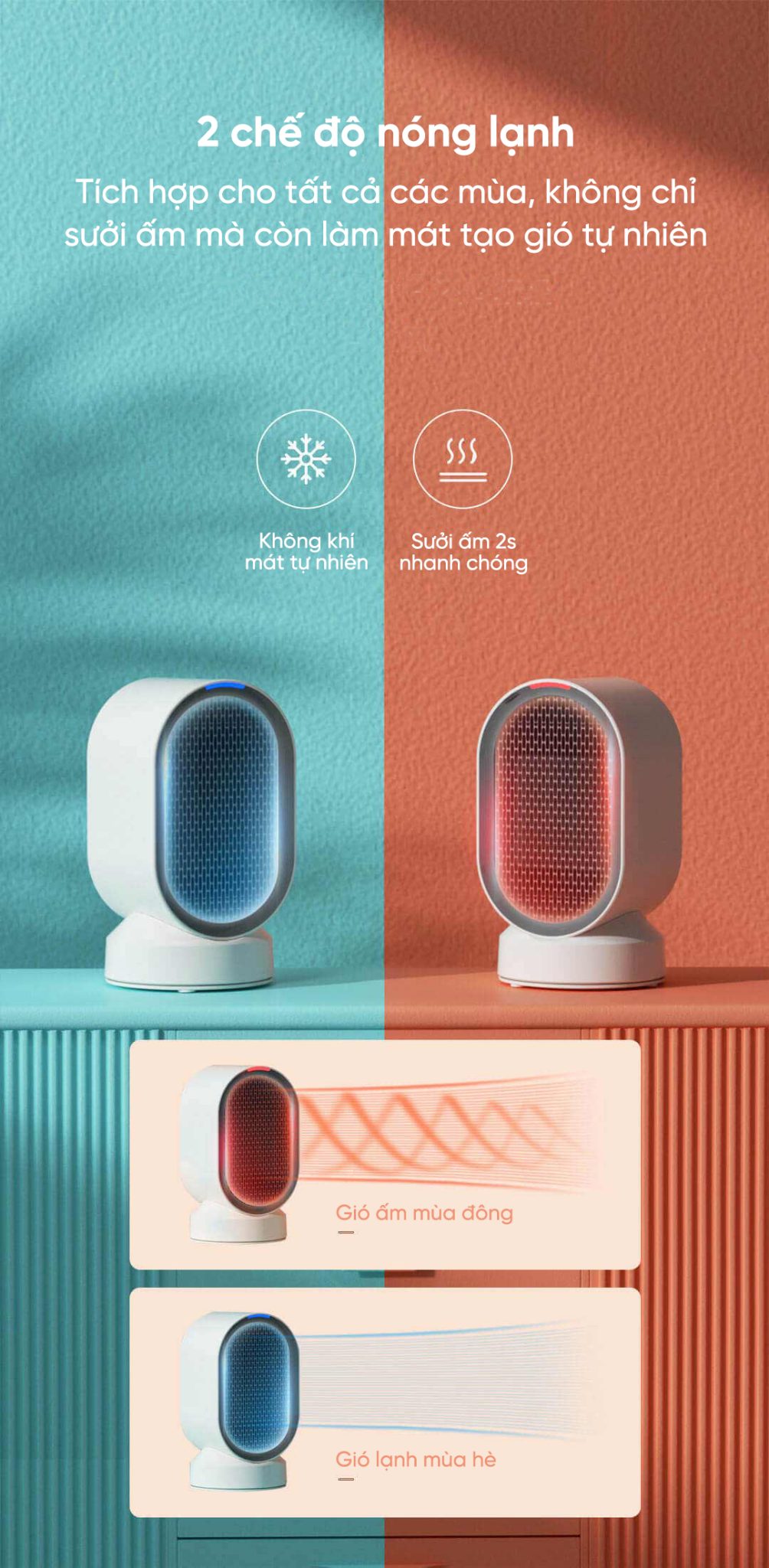 Quạt sưởi mini Xiaomi DOUHE DH-QN04